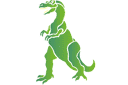 Pochoirs pour dessiner les lézards anciens - Dinosaure vert