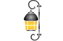 Pochoirs avec différents objets et articles - Petite lanterne 11