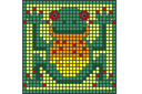 Pochoirs avec motifs carrés - Grenouille heureuse (mosaïque)