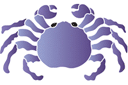 Pochoirs avec vie marine - Crabe bleu