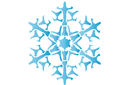 Pochoirs avec motifs de Noël - Flocon de neige XVIII
