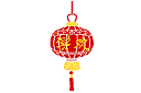 Pochoirs de style oriental - lanterne chinoise