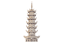 Pochoirs avec des points de repère et des bâtiments - Grande pagode