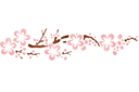 Pochoirs de style oriental - Motif Sakura
