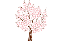 Pochoirs avec arbres et buissons - Sakura 3