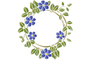 Pochoirs avec jardin et fleurs sauvages - Couronne de fleurs