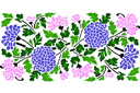 Pochoirs avec jardin et fleurs sauvages - Motif chrysanthème