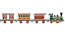 Pochoirs avec voitures, bateaux, avions - Petit train