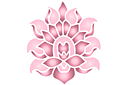 Pochoirs avec jardin et fleurs sauvages - Fleur de lotus A