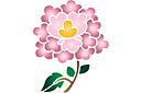 Pochoirs avec jardin et fleurs sauvages - Fleur chinoise 5
