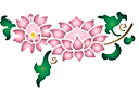 Pochoirs avec jardin et fleurs sauvages - Branche avec chrysanthèmes A
