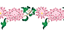 Pochoirs avec jardin et fleurs sauvages - Branche avec chrysanthèmes B
