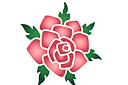 Pochoirs avec jardin et roses sauvages - Fleur de rose 1A