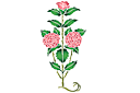 Pochoirs avec jardin et roses sauvages - Rosier 1