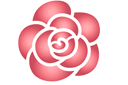 Pochoirs floraux par petits lots - Petite rose 66. Paquet de 6 pcs.
