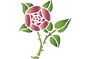 Pochoirs avec jardin et roses sauvages - Rose ronde 4