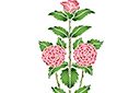 Pochoirs avec jardin et fleurs sauvages - Grande rose