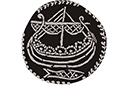 Pochoirs scandinaves - Pièce de monnaie viking