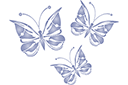 Pochoirs avec papillons et libellules - Trois papillons 4