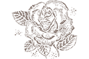 Pochoirs avec jardin et roses sauvages - Grandes roses 79а