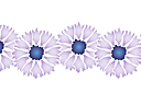 Pochoirs pour bordures avec plantes - Fleurs de bleuet
