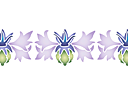 Pochoirs pour bordures avec plantes - Fleurs de bleuet 2