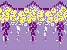 Bordure de raisin - pochoir pour la décoration