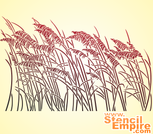 Herbes sauvages (Pochoirs avec jardin et fleurs sauvages)
