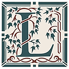 Lettre initiale L - pochoir pour la décoration