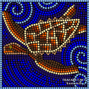 Grande tortue (mosaïque) - pochoir pour la décoration