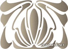 Broche abstraite - pochoir pour la décoration