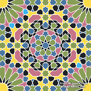 Alhambra 03a - pochoir pour la décoration