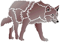 Steppenwolf - pochoir pour la décoration