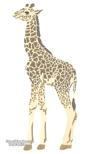Bébé girafe (Pochoirs avec des animaux)