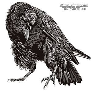 À la recherche de corbeau - pochoir pour la décoration
