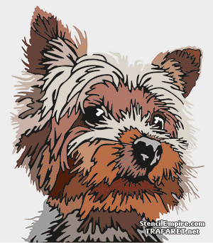 Yorkshire Terrier - pochoir pour la décoration