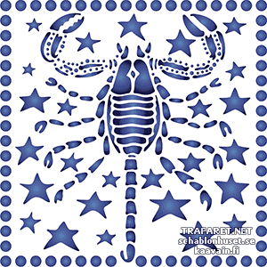 Scorpion Art Nouveau - pochoir pour la décoration