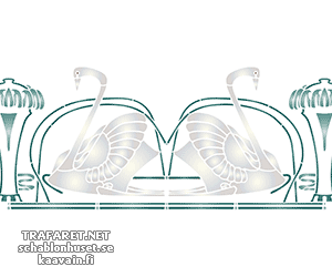 Bordure de cygne - pochoir pour la décoration