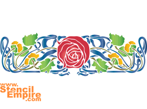 Rose et pissenlits (Pochoirs des styles Art nouveau et Art déco)