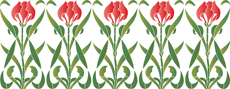 Tulipes Art Nouveau - pochoir pour la décoration