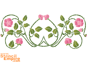Motif rose musquée - pochoir pour la décoration