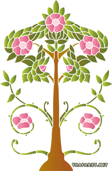 Arbre Art Nouveau - pochoir pour la décoration