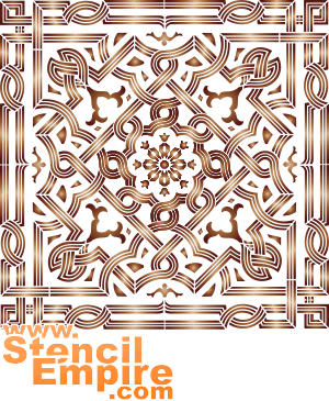 Panneau arabesque (Pochoirs avec motifs arabes)