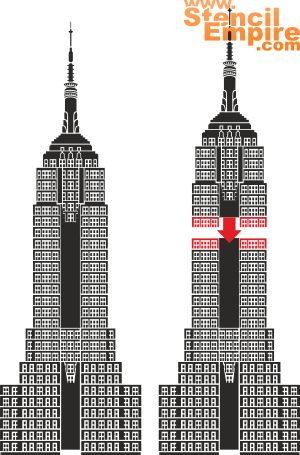 Empire State Building - pochoir pour la décoration