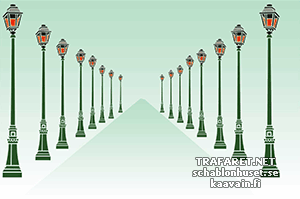Lanternes parisiennes - pochoir pour la décoration