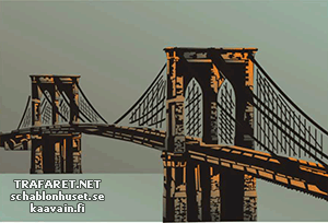 Le grand pont de Brooklyn - pochoir pour la décoration