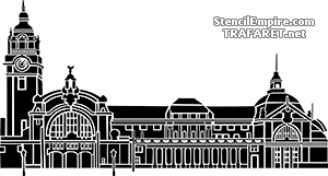 Gare de Wiesbaden - pochoir pour la décoration