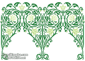 Arches avec lotus - pochoir pour la décoration