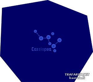 Constellation Cassoipeia - pochoir pour la décoration