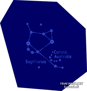 Constellation Sagittaire et Couronne - pochoir pour la décoration